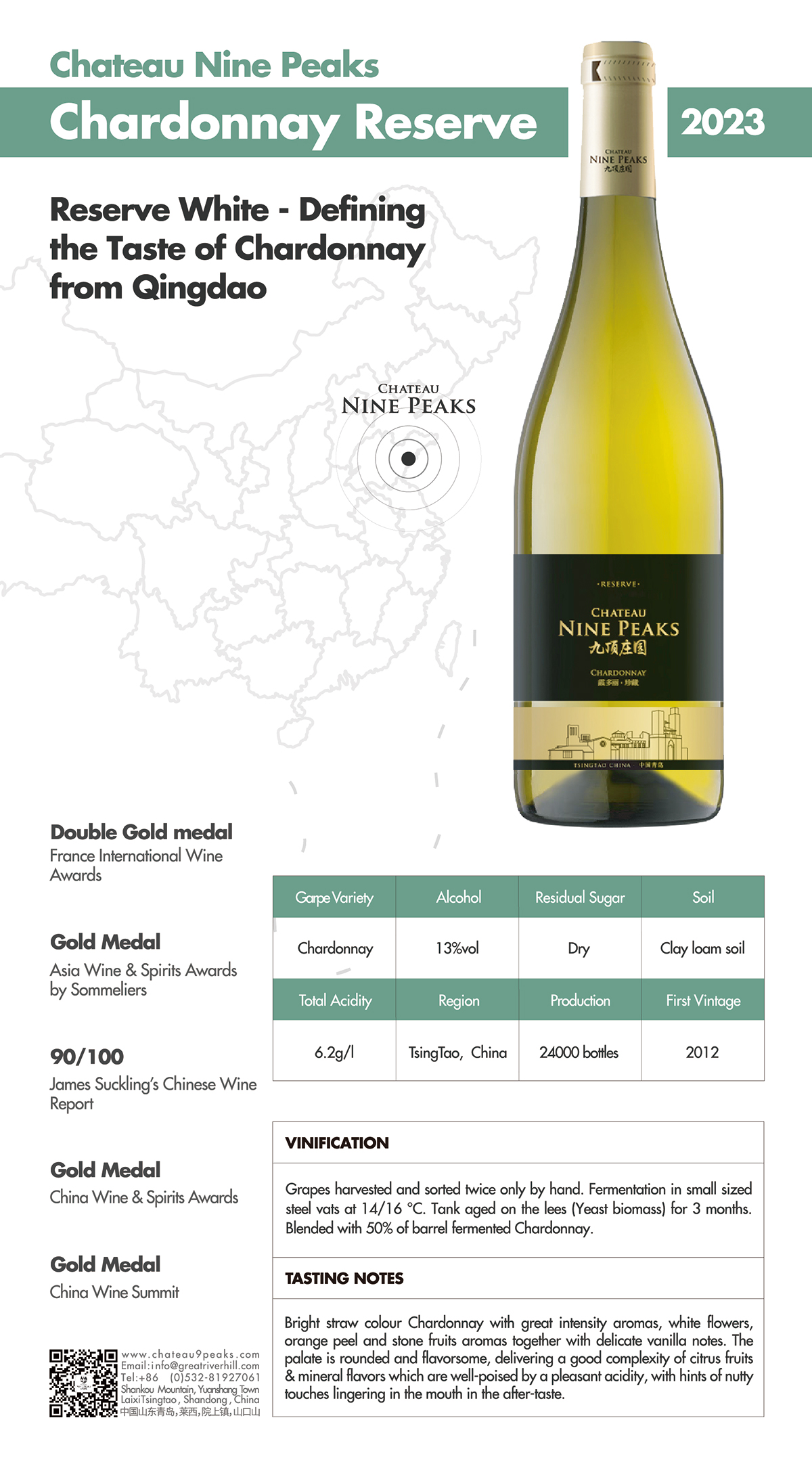Chateau Nine Peaks' Reserve Chardonnay